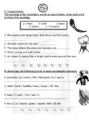 English Worksheet: planets