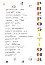 English Worksheet: Prepositions (2)