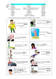 English Worksheet: Nations, short poems writing 