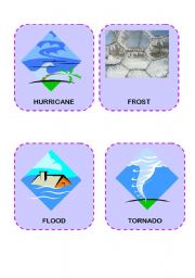 English Worksheet: Weather flashcards - SET 2/2