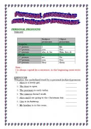 Pronouns, adjectives and use of one (5 pages)