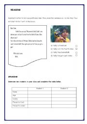 English Worksheet: About me