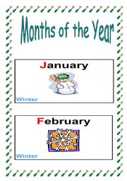 English Worksheet: months of the year