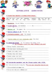 English Worksheet: Superlative of adjectives and present perfect 