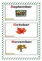 English Worksheet: months