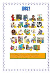 English Worksheet: JOBS 2 - Matching 