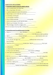 English Worksheet: adjective adverb 