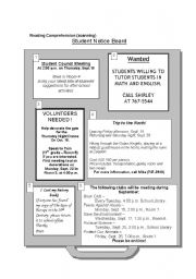 English Worksheet: Reading Comprehension (scanning)