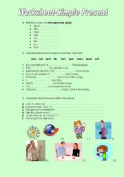 English worksheet: Simple present worksheet