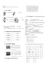English worksheet: children 2