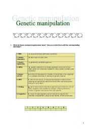 Genetic manipulation (2 pages)