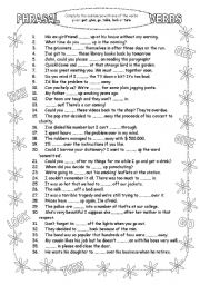 English Worksheet: Phrasal verbs BW 1 (get, give, go, take, look, turn)