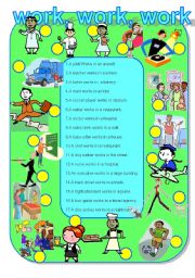 English Worksheet: Work, jobs