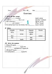 English worksheet: test