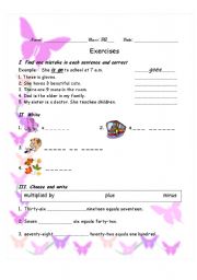 English worksheet: short test