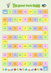 English Worksheet: The Great Verb Game