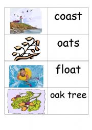English Worksheet: words /pictures cards that contain oa part 2