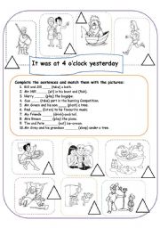 English Worksheet: Past Continuous