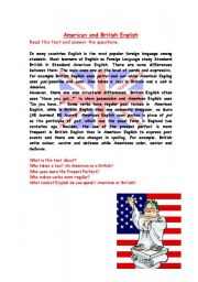 English Worksheet: American and British differences