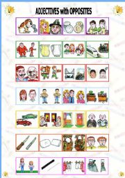 English Worksheet: Adjectives with Opposites 1