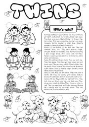 English Worksheet: Twins 1