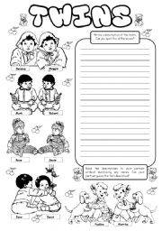 English Worksheet: Twins 2