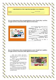 English Worksheet: Comparative/ Superlative with 