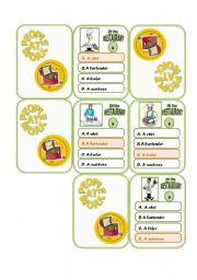 English Worksheet: card game - part 6 occupations