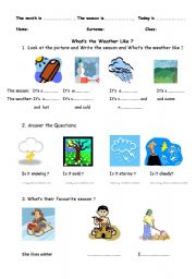 English Worksheet: Whats the weather like?