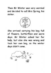 English Worksheet: Mr Winter story