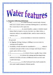 Water features (4pages with answers)