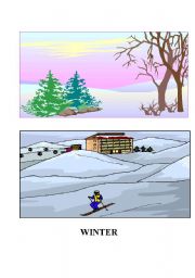 English Worksheet: winter flashcards