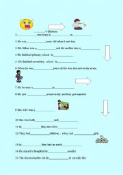English worksheet: life story