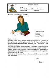 English Worksheet: TEST YOUR ENGLISH - 