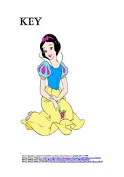 English Worksheet: Extract B  Snow White Key