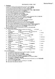 English Worksheet: Travelling&work vocabulary test