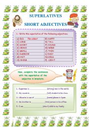 English Worksheet: SUPERLATIVES