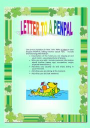 English Worksheet: Letter to a penpal