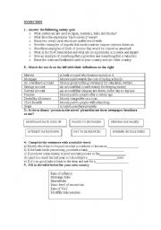 English Worksheet: MONEY VOCABULARY EXERCISES