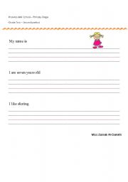 English Worksheet: my name is...