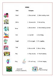 English worksheet: verbs