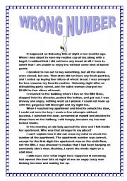 English Worksheet: Wrong Number