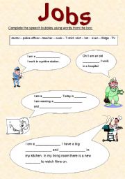 English Worksheet: jobs