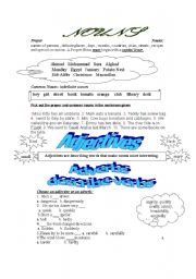 English Worksheet: Nouns/Adjectives/Adverbs