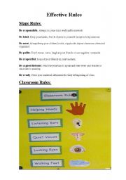 English Worksheet: Effective classroom rules