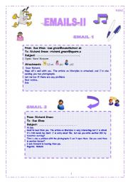 English Worksheet: EMAILS-II a