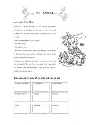 English Worksheet: Tu Bi-Shvat 