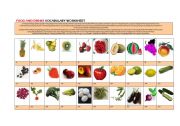 English Worksheet: FOOD AND DRINK CHART (PART 1)