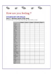 How are you feeling part 1  ? (of 2) (4 pages)