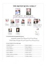 English Worksheet: The British Royal Family Part 1 